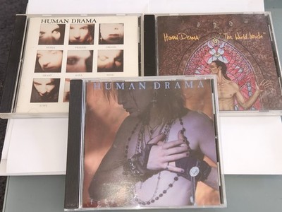 HUMAN DRAMA 3 CD LOT FEEL THE WORLD INSIDE + HOPES 1989 + 1991 RCA OOP RARE GOTH