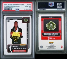 DOMINIQUE MALONGA RC PSA 10 2025 PANINI INSTANT WNBA DRAFT NIGHT #DN2 ROOKIE