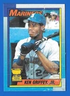 1990 TOPPS OPC KEN GRIFFEY JR BOX TOP NOT BOX BOTTOM MARINER O PEE CHEE HAND CUT