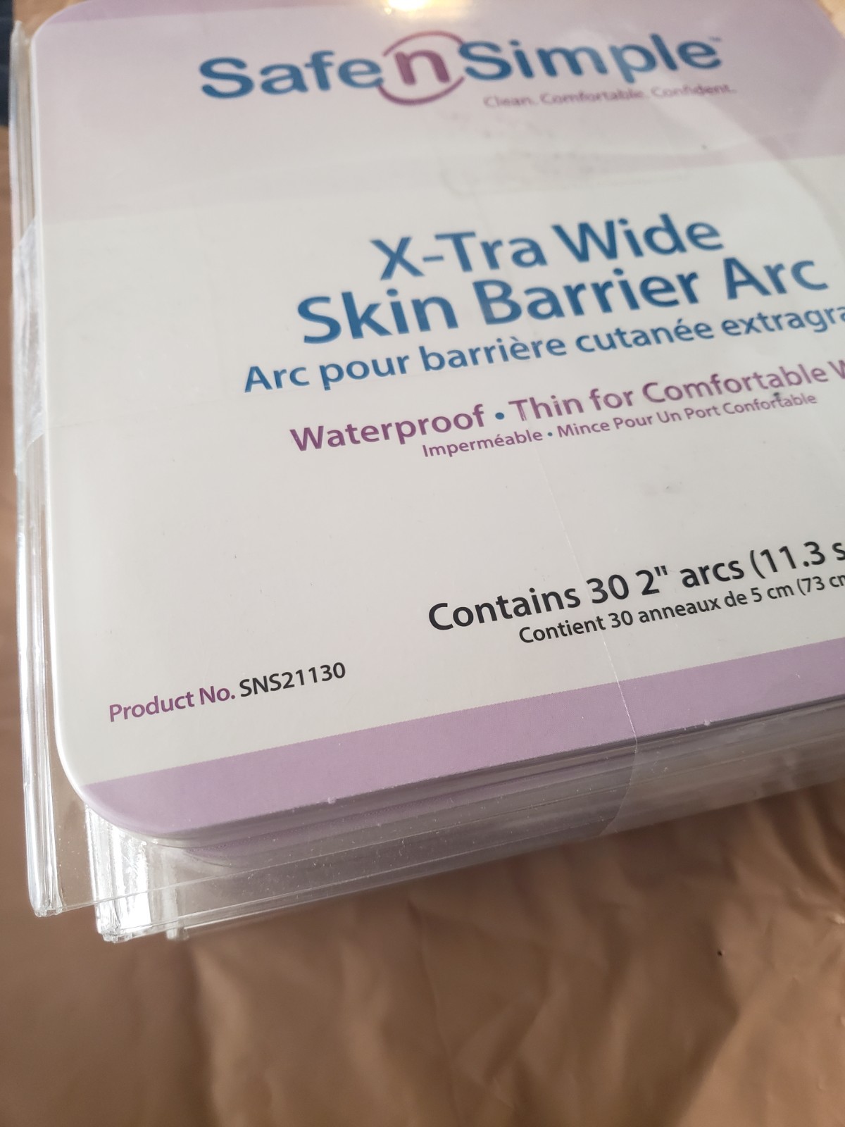 Safe N Simple X-Tra Extra Wide Skin Barrier Arc 2" 2packs (60 Pieces) SNS21130