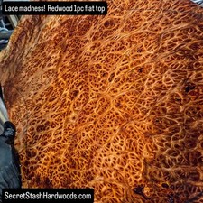 Lace Redwood Burl Exotic guitar top wood or bass figured wood 4 luthier