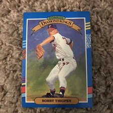 1991 Donruss - Diamond Kings Bobby Thigpen #8 Yellow Stripes on Top Right