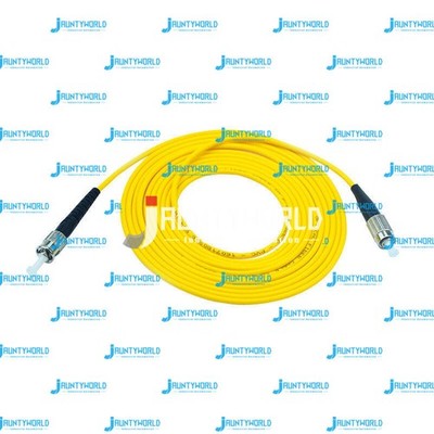 2pcs NEW 15M FC to ST SM Simplex 9/125 3.0mm Fiber Optic Patch Cord Jumper Cable