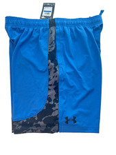 Under Armour Boys Shorts XL Youth Extra Large Blue Camo Trim NWT W30