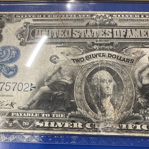 1899 $2 Mini Porthole Silver Certificate - Fr. 257 - PCGS VF20 Details - Picture 4 of 11