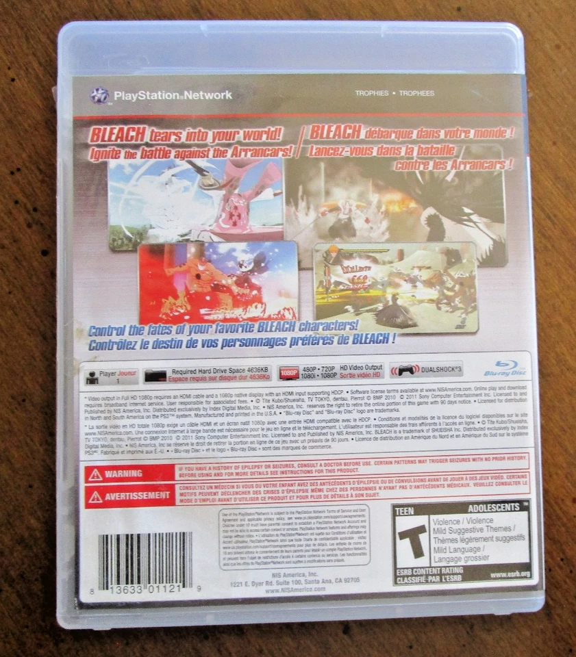 Bleach: Soul Resurreccion (Sony PlayStation 3, 2011) PS3 Complete - Image 2 of 4