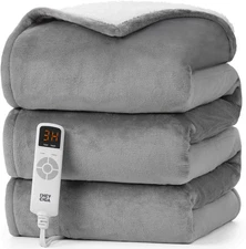 Heated Blanket Electric Blanket Throw 6 Heating Levels & 10 Hours Auto Off Soft