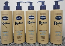 5 X  Vaseline Radiant X Even Tone Nourishing Body Lotion Coconut Oil Vit C 11 oz