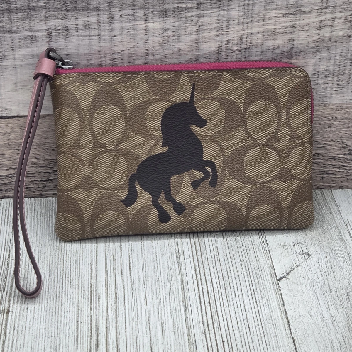 小物 COACH Unicorn Coin Case Pouch Accessory COACH METALLIC Glovetanned LEATHER GLITTER UNICORN COIN CASE 22939