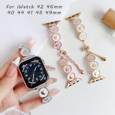 Jewelry Wristband Heart Seashell Strap For Apple Watch 42 46mm