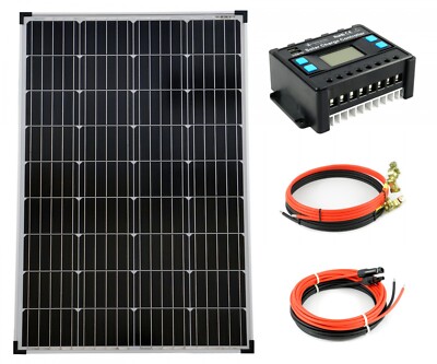 solartronics Solar Set 1x100 Watt Modul Mono 20A Laderegler Kabel Photovoltaik