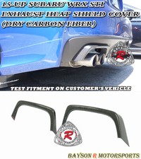 Fits 15-21 Subaru WRX STi 4dr Sedan OE-Style Exhaust Heat Shield Covers (Carbon)