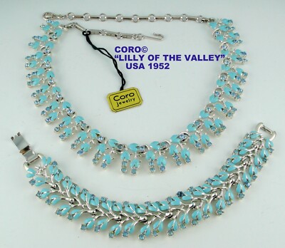 CORO  DEMI PARURE ''LILLY OF THE VALLEY'' , USA 1952