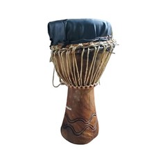 Vintage Ghana West African Djembe Drum, handcrafted, Medium 8" Head x 18.75" Tal
