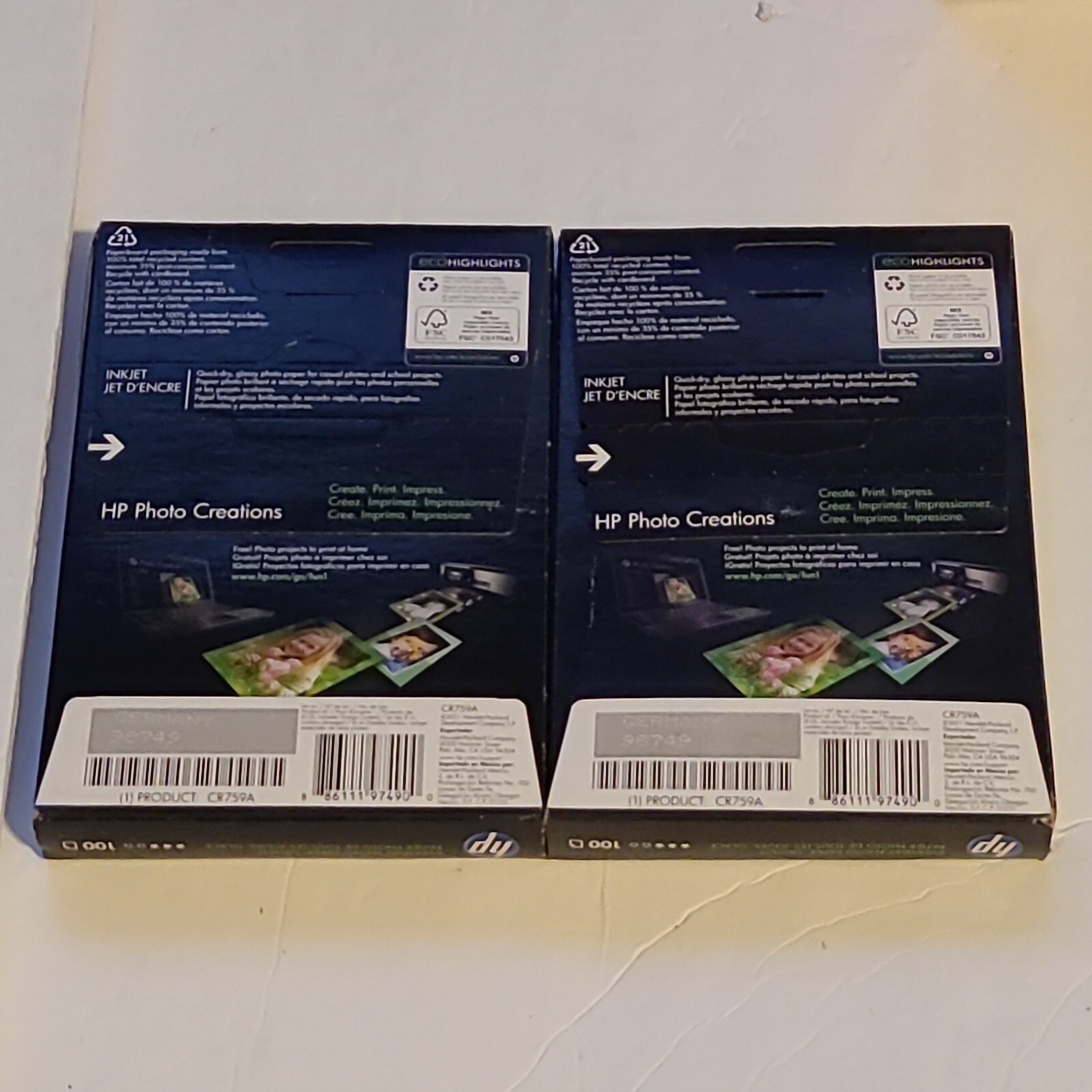 HP Genuine Everyday Photo Paper 100 Sheets 4x6 Glossy Sealed