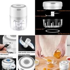 US 1 Pc 8.45oz/250ml Electri Mini Garlic Chopper Food Garlic Mincer Vegetable