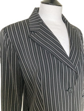 Bnwt Rrp Euro 119.00☆sisley ~ Black White Pinstripe Jacket Size Uk 16   ☆