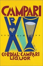 Cordial Campari Liquor 1927 Vintage Poster Print Art Drinks Italian Advertising