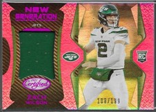 2021 Certified Zach Wilson RC New Generation Jerseys Mirror Pink /199 NY Jets