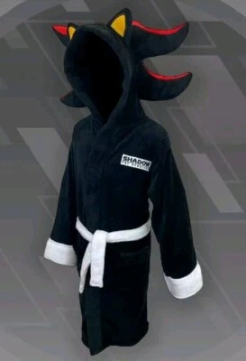 SONIC THE HEDGEHOG SHADOW | Boys Sonic Bathrobe | Fluffy Dressing Gown 10-12 yr