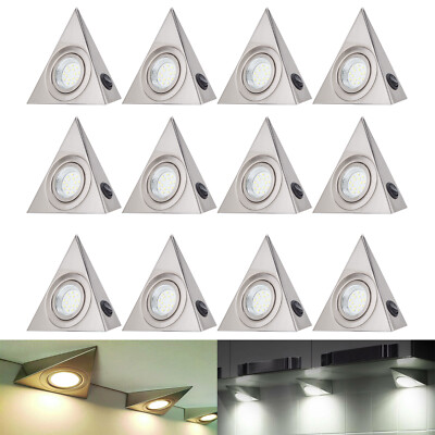 1/2/6/10X LED Kitchen Under Cabinet Cupboard Triangle Light Kit Cool ...
