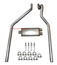 87 - 99 Dodge Dakota 3.2 5.9 Mandrel Bent Dual Exhaust w/ 18" MaxFlow Muffler