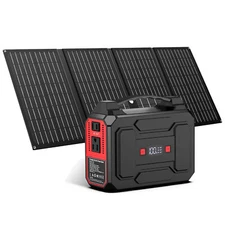 100W Portable Power Station with 40W Solar Panel kit Solar Generator for Camping