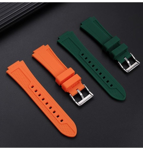 Cinturino orologio in gomma 24x11mm 24x12mm per ricambio silicone Oris Aquis - Foto 10 di 32