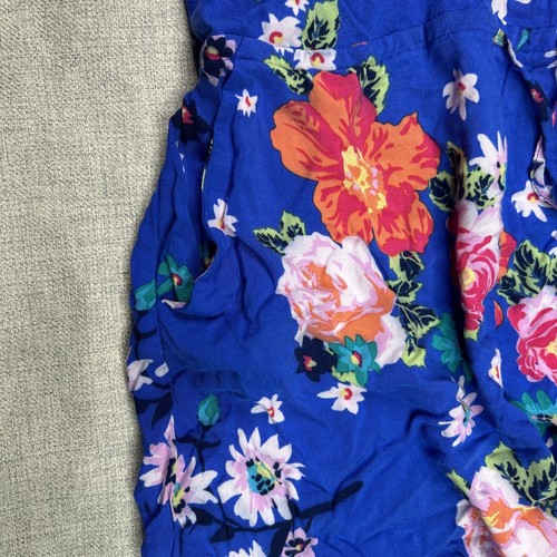 Matilda Jane Romper Women Sz M Short Sleeves Blue Floral Print Rayon - Picture 9 of 11