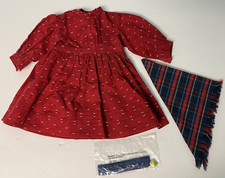 American Girl Doll Kirsten  s School Dress with Shawl  Ribbons