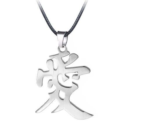 NARUTO NECKLACE Gaara Love Kanji Symbol Pendant Sasuke Itachi