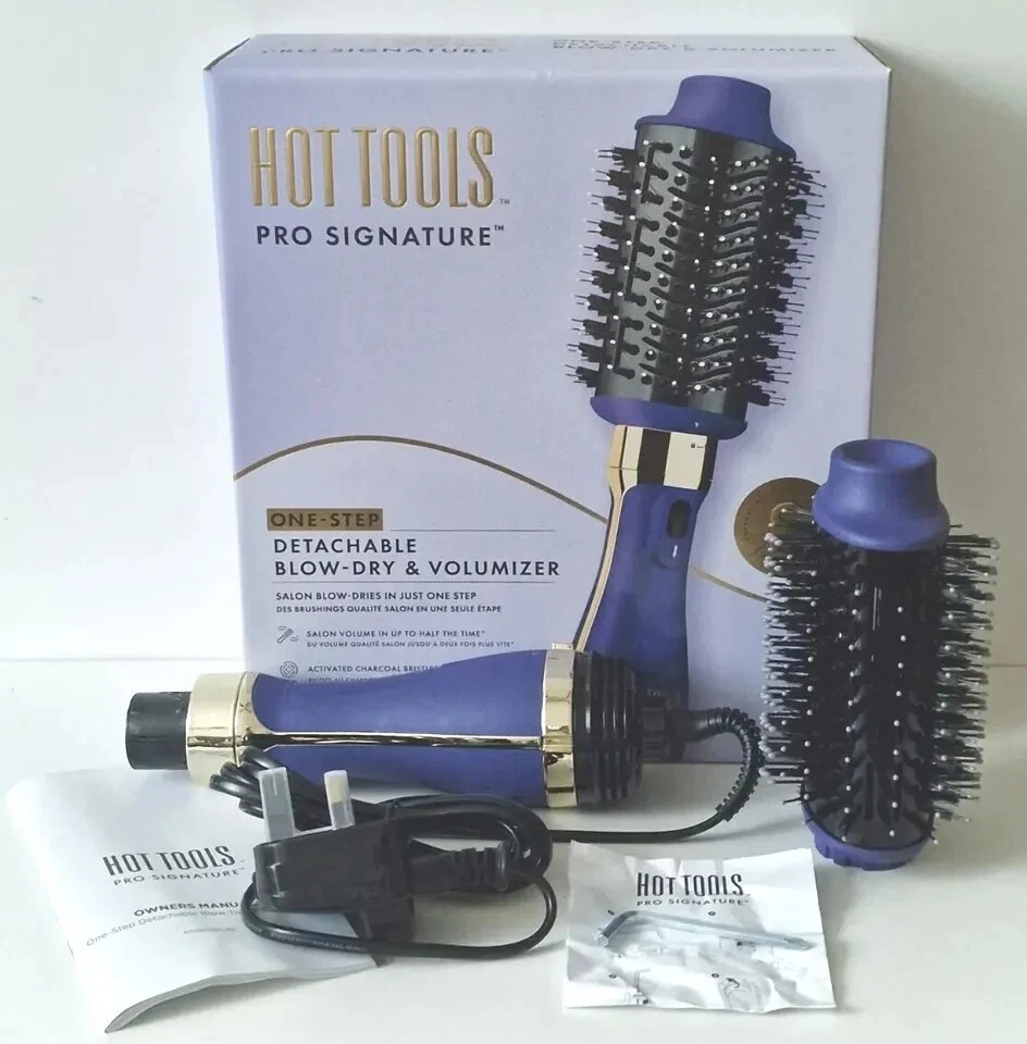 Hot Tools Pro Signature One Step Blow Dry Volumizer Styler Detachable Hairbrush - Image 2 of 4