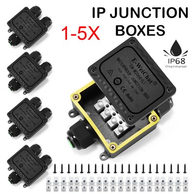 Waterproof Electrical Junction Box 2/3/4/5 Way Outdoor Junction Box for Cable
