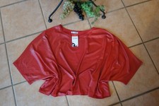 MAGNA Tunika Shirt Lederoptik 44 46 48 50 52 54 56 EG NEU rot kastig LAGENLOOK