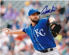 DILLON GEE  KANSAS CITY ROYALS    ACTION SIGNED 8x10