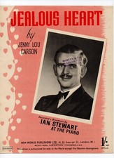 song sheet JEALOUS HEART Ian Stewart 1944