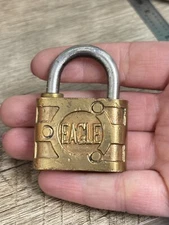 Vintage Old Small Eagle Padlock Lock No Key