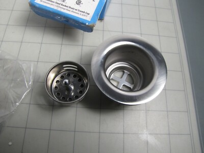 BK BKDR-2 Stainless Steel 1-7/8'' Opening Basket Drain w Crumb Cup 1-1/2'' NPS NEW