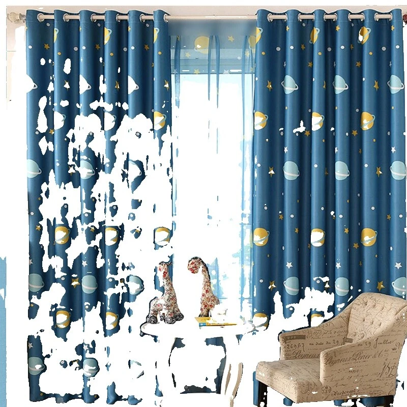 Círculos de Mezcla de Algodón Cortinas de Ventana