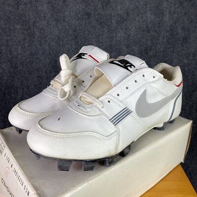 VINTAGE Nike Baseball Cleats Men 8 US Shoes White Sneaker