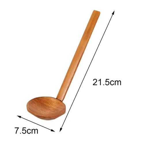 Japanese Style Wooden Ramen Spoon Soup Spoon Utensil Slotted Tool Spoon A3N1 - Picture 12 of 12
