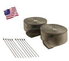 Carbon Fiber Titanium Header Wrap Kit Exhaust Pipe High Heat 100 Ft 25 Thinner