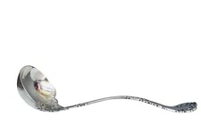 Vintage Antique William Rogers Silverplate Yale Punch Ladle serving Barware 