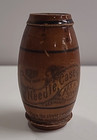 Antique Asbro German Wood Barrel Sewing Transferware Needle Case