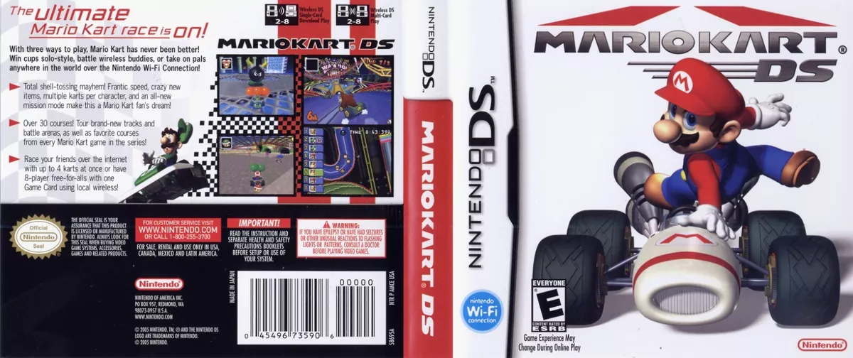 Mario Kart 8 Deluxe Replacement Cover & Case: Double-sided 