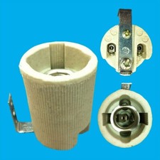 1x Small Edison Screw E14 SES Ceramic Socket Light Bulb Lamp Holder & Bracket 