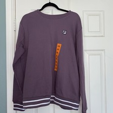 NWT FILA Women s Purple pullover Crew Neck Sweatshirt XXL