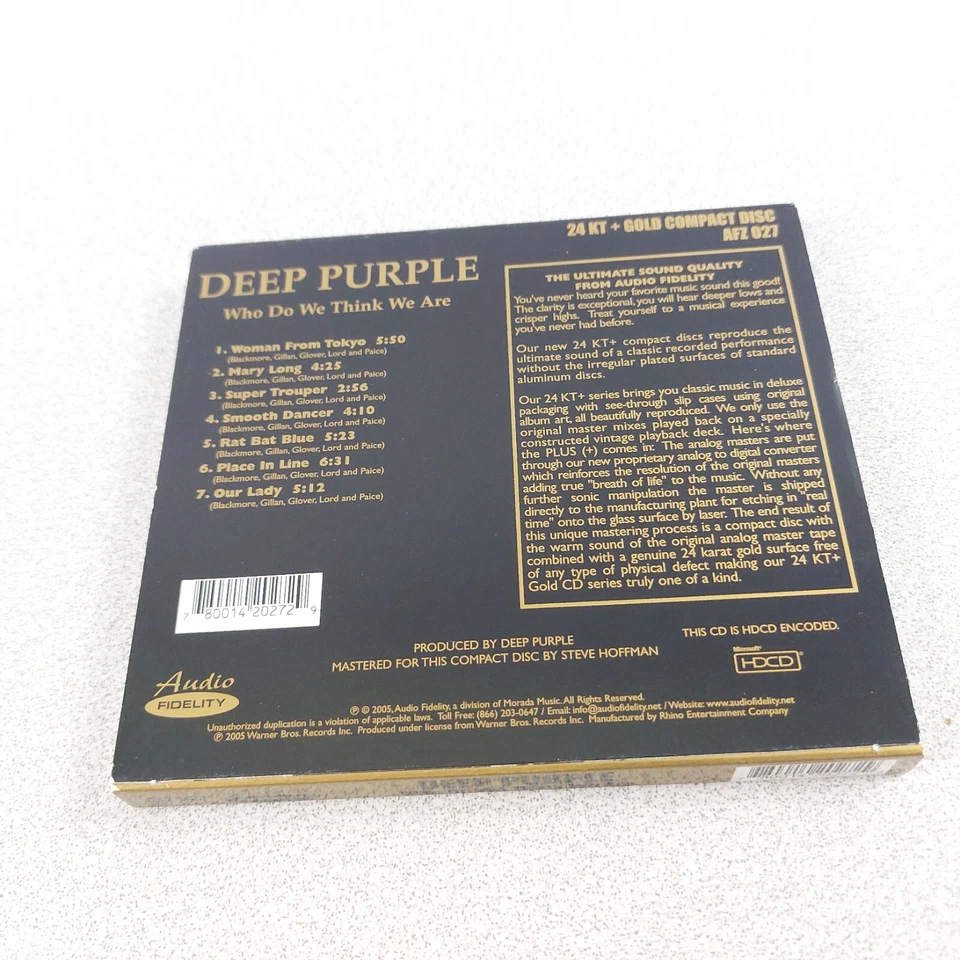 CD 24K Gold Deep Purple Who Do We Think We Are AFZ027 Audio Fidelity LN READ - Image 2 of 4