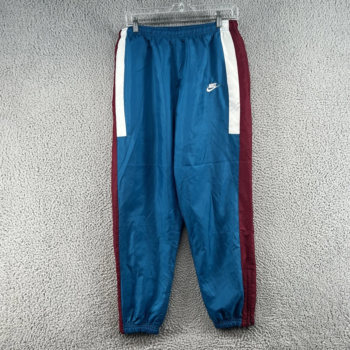 Vintage Nike Track Pants Mens Large Blue Baggy Parachute Y2K 90s