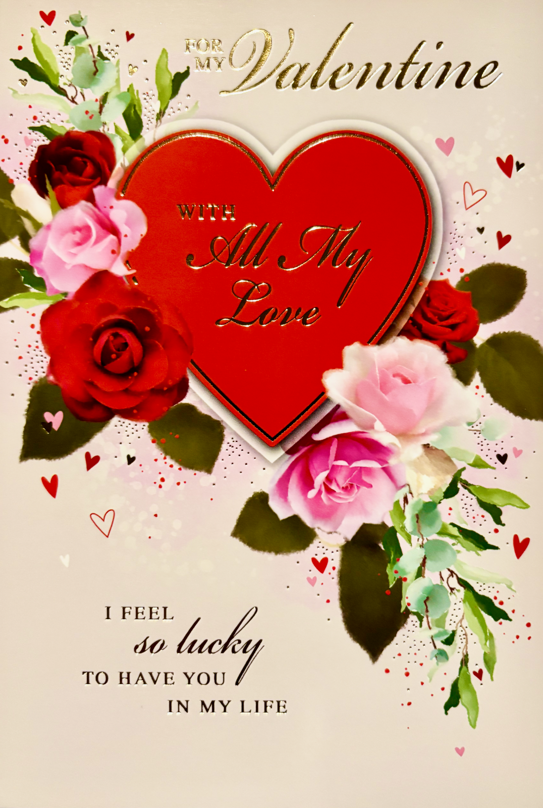 For my Valentine with all my love greetings card, Valentine's Day, brand new